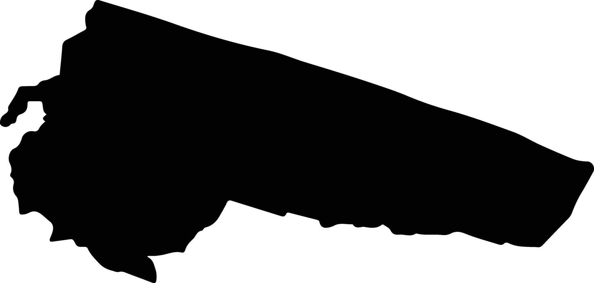 ISACCEA Romania silhouette map vector