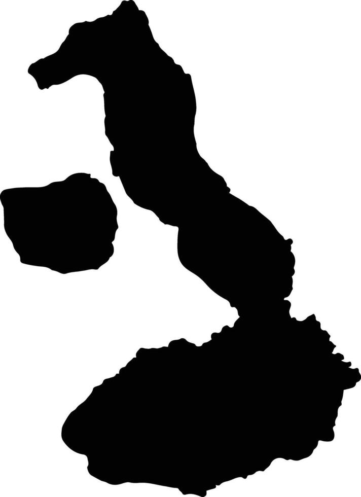 Isabela Ecuador silhouette map vector