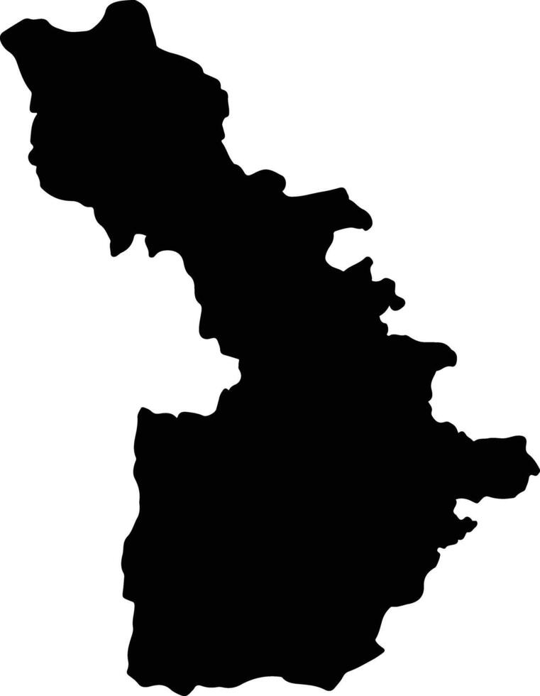 Isandra Madagascar silhouette map vector