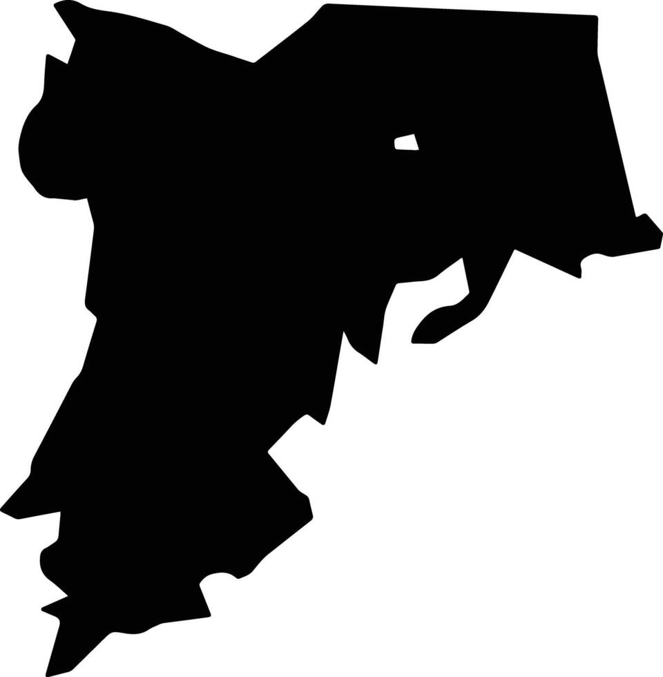 Isangi Democratic Republic silhouette map vector