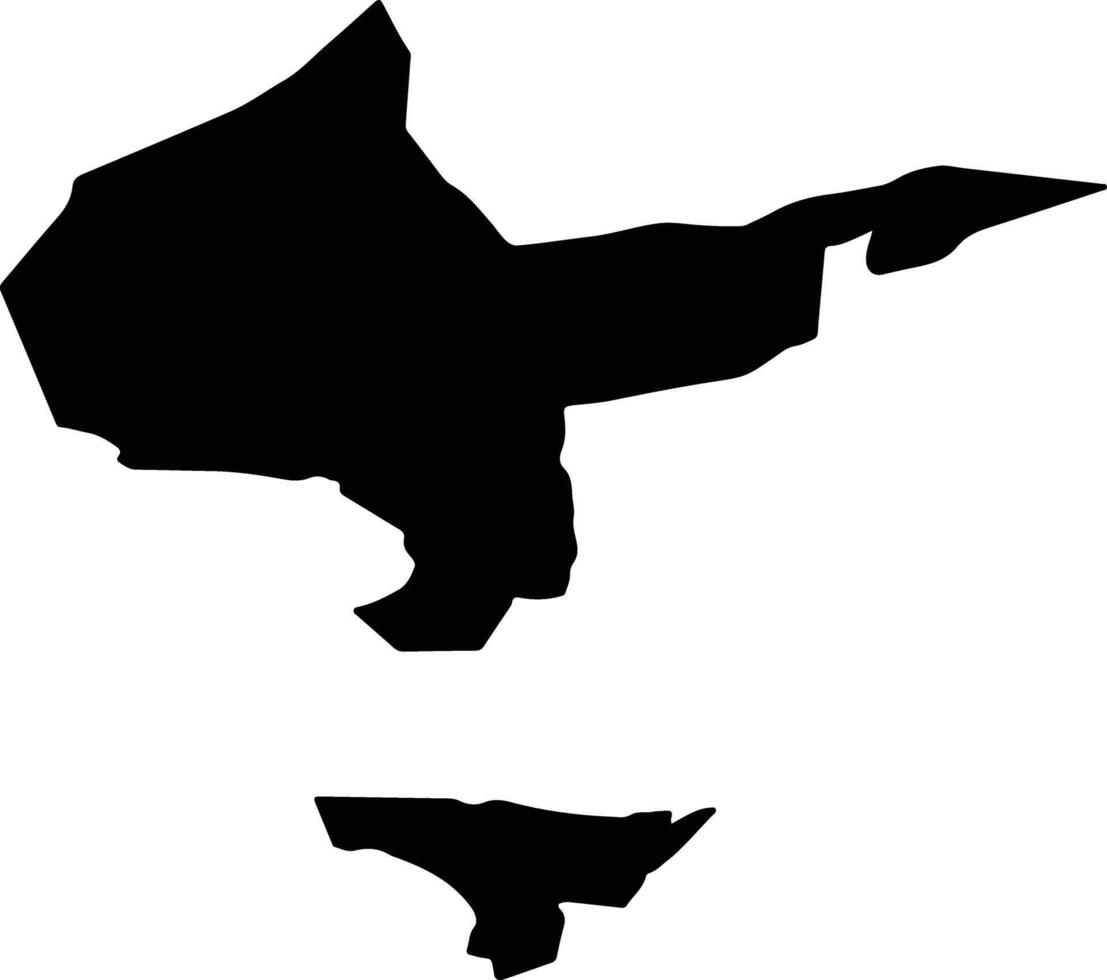 Isfara District Tajikistan silhouette map vector