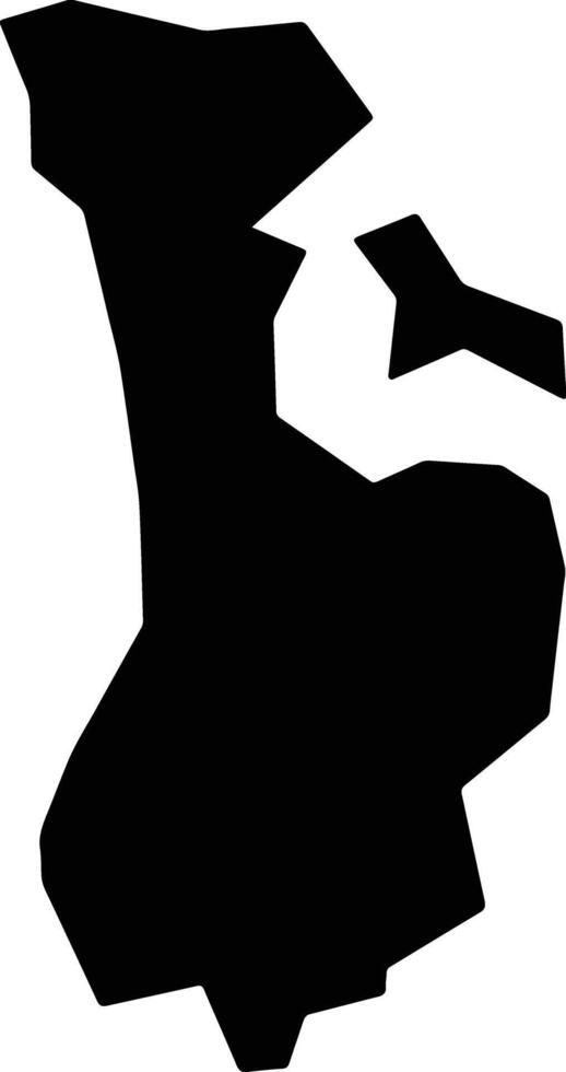 Ishielu Nigeria silhouette map vector