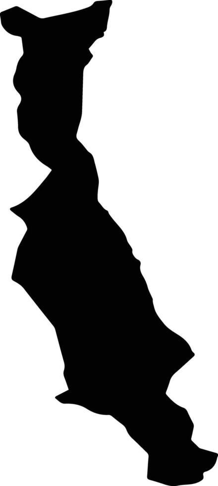 Ishkashiem Afghanistan silhouette map vector