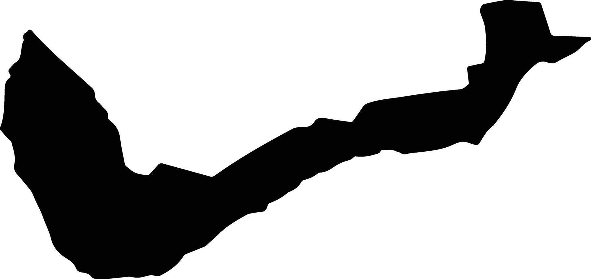 Ishkoshim District Tajikistan silhouette map vector