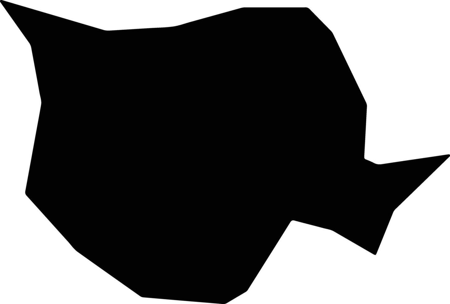 Isin Nigeria silhouette map vector