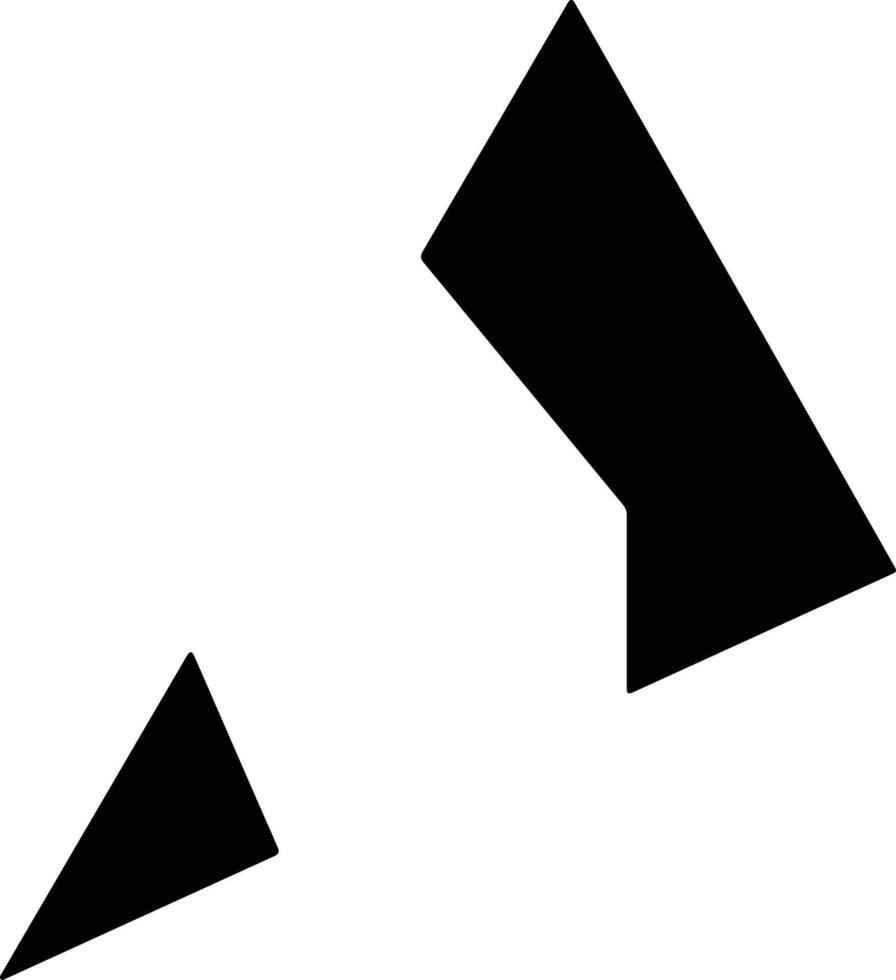 Isla Malta silhouette map vector