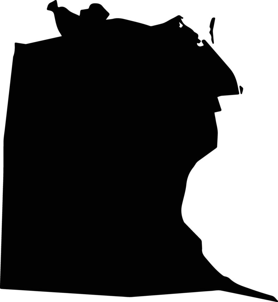 Ismailiyya Egypt silhouette map vector