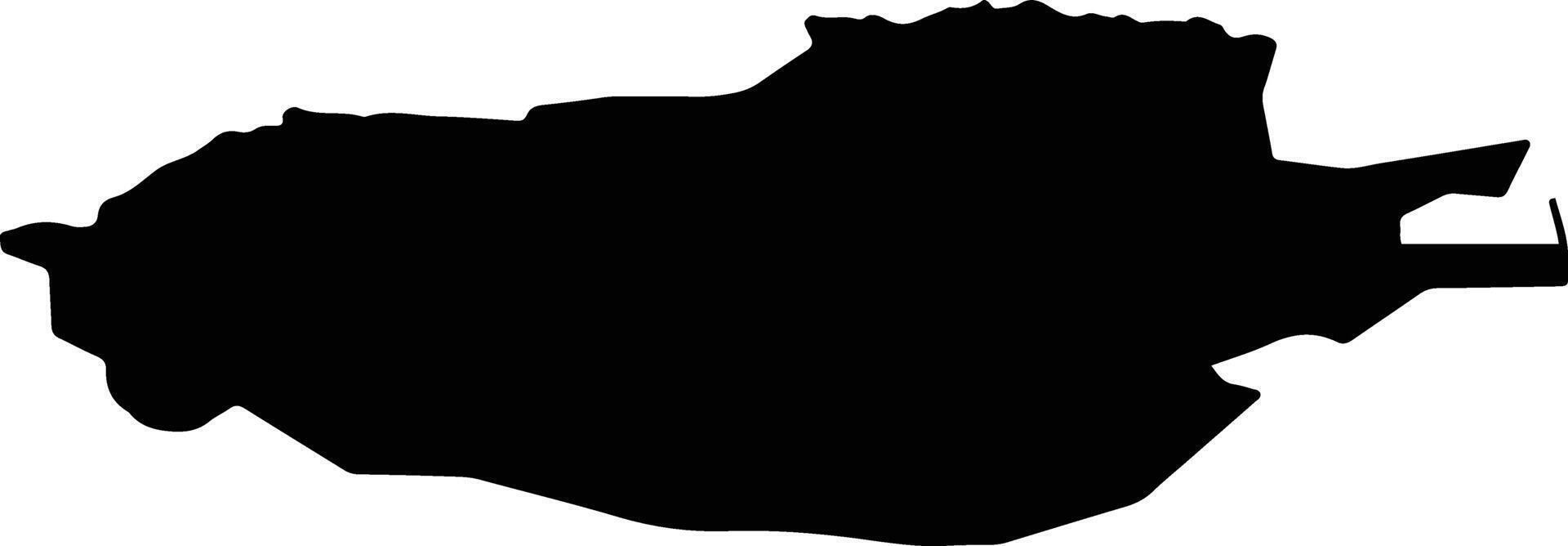 Issyk Kul Kyrgyzstan silhouette map vector