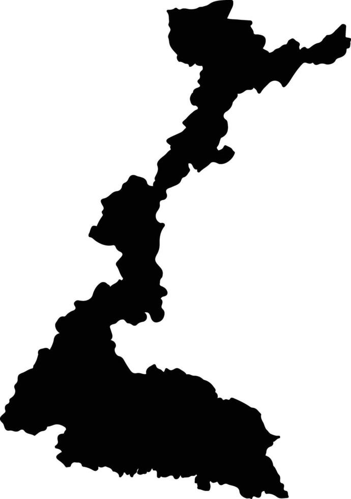 Istmina Colombia silhouette map vector