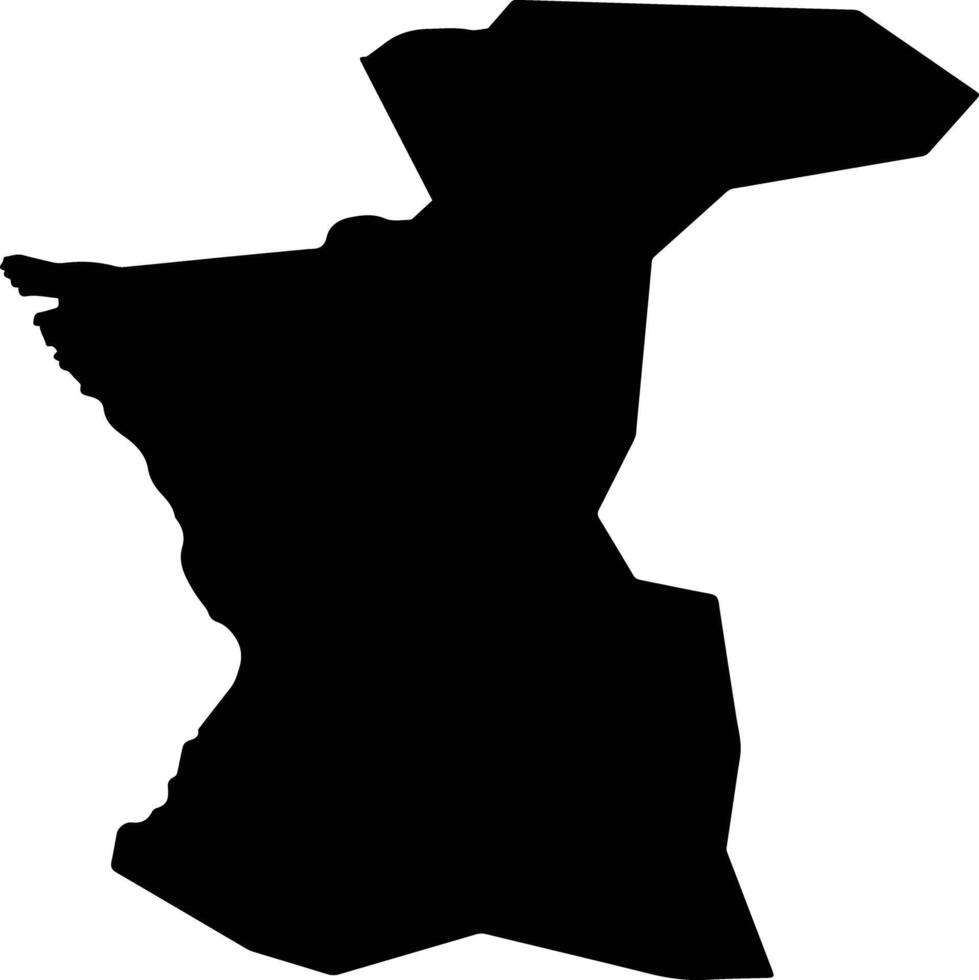 Istaravshan District Tajikistan silhouette map vector