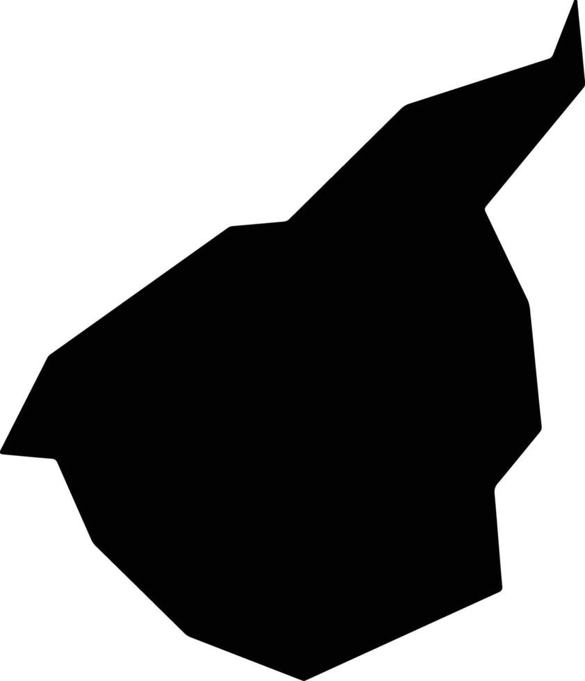 Itaara Brazil silhouette map vector