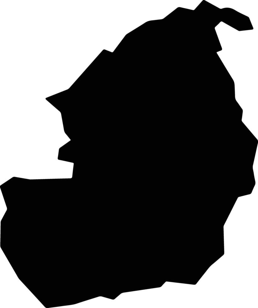 Itacambira Brazil silhouette map vector