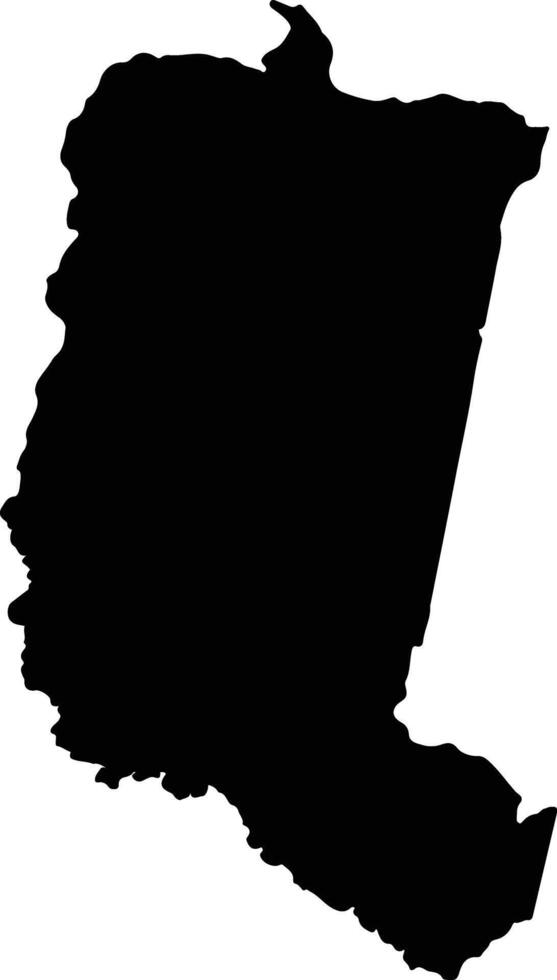 Itakyry Paraguay silhouette map vector