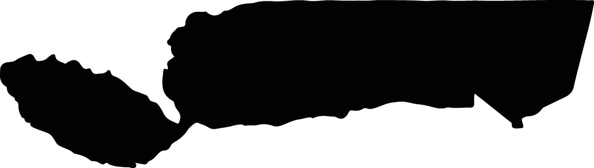 Itilima Tanzania silhouette map vector
