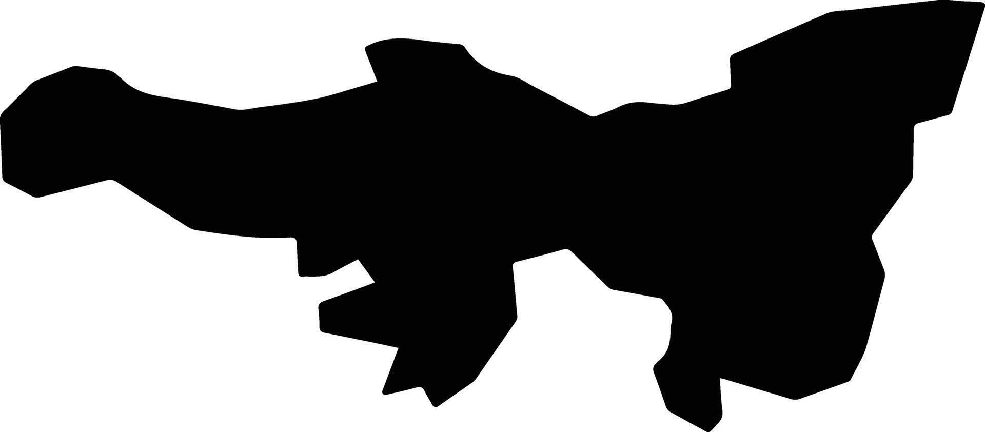 Itesiwaju Nigeria silhouette map vector