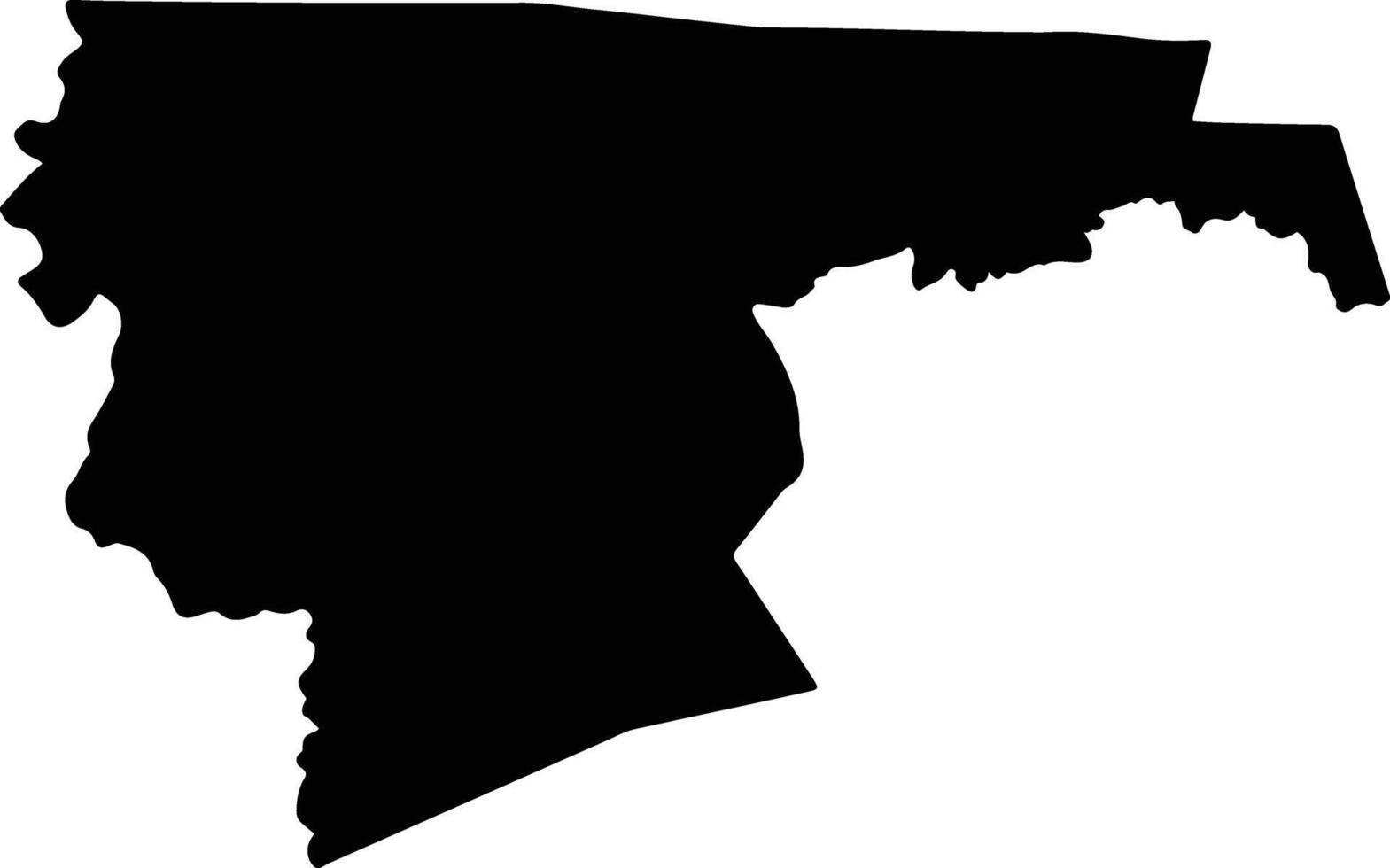Itezhi Tezhi Zambia silhouette map vector