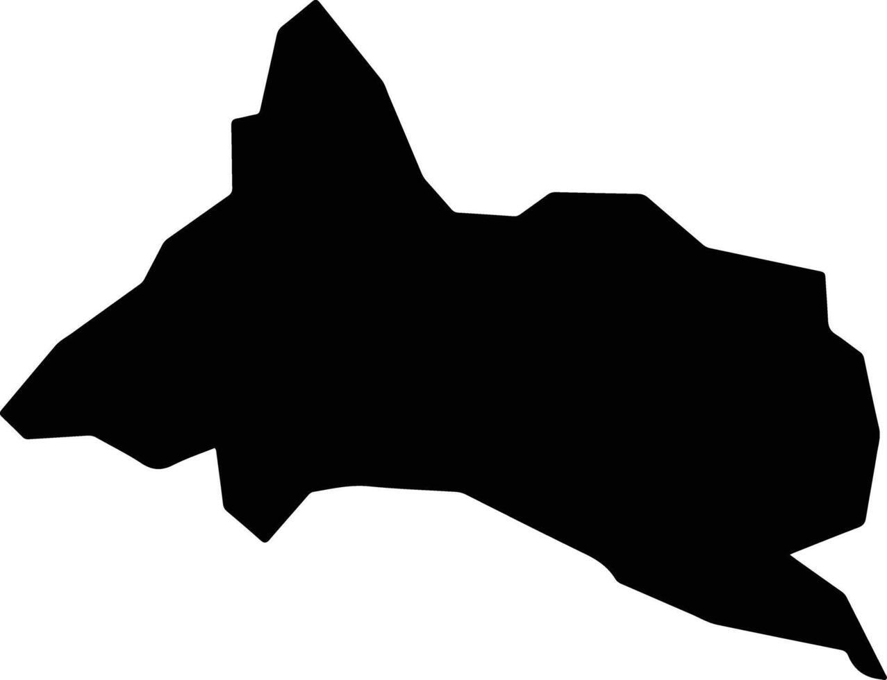 Ituverava Brazil silhouette map vector