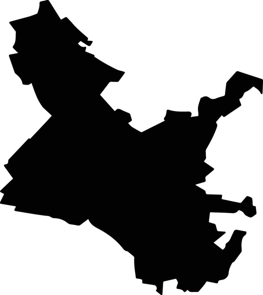 Ixtlahuaca Mexico silhouette map vector