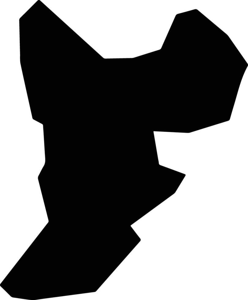 Jaba Nigeria silhouette map vector
