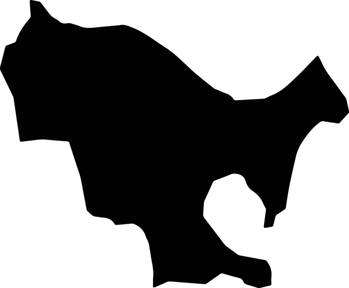 Jabal Ras Yemen silhouette map vector