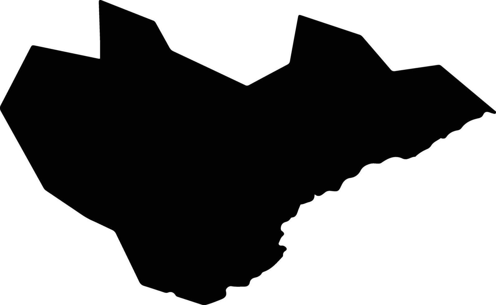 Jabrayil District Azerbaijan silhouette map vector