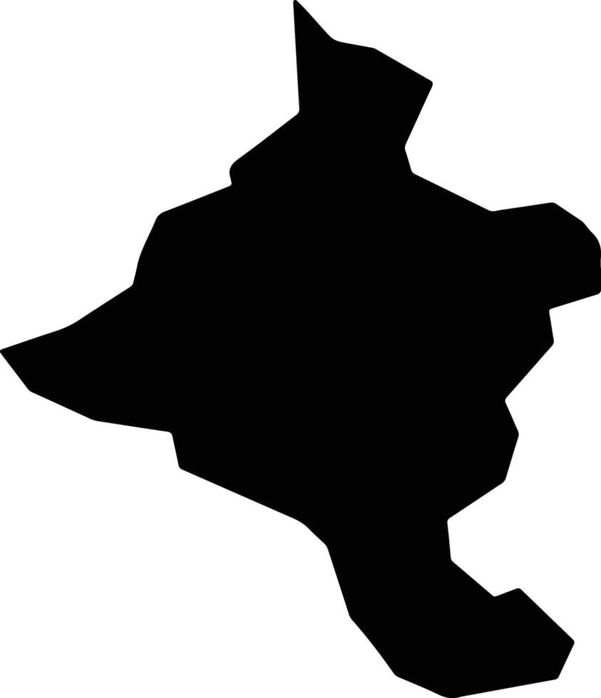 Jacarezinho Brazil silhouette map vector