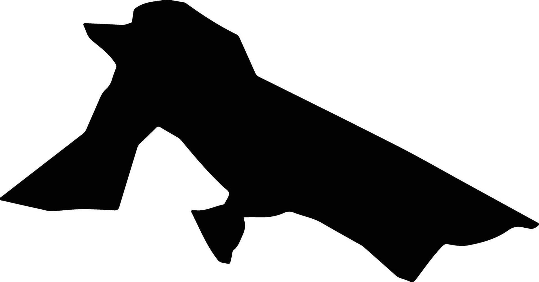 Jacmel Saint Lucia silhouette map vector