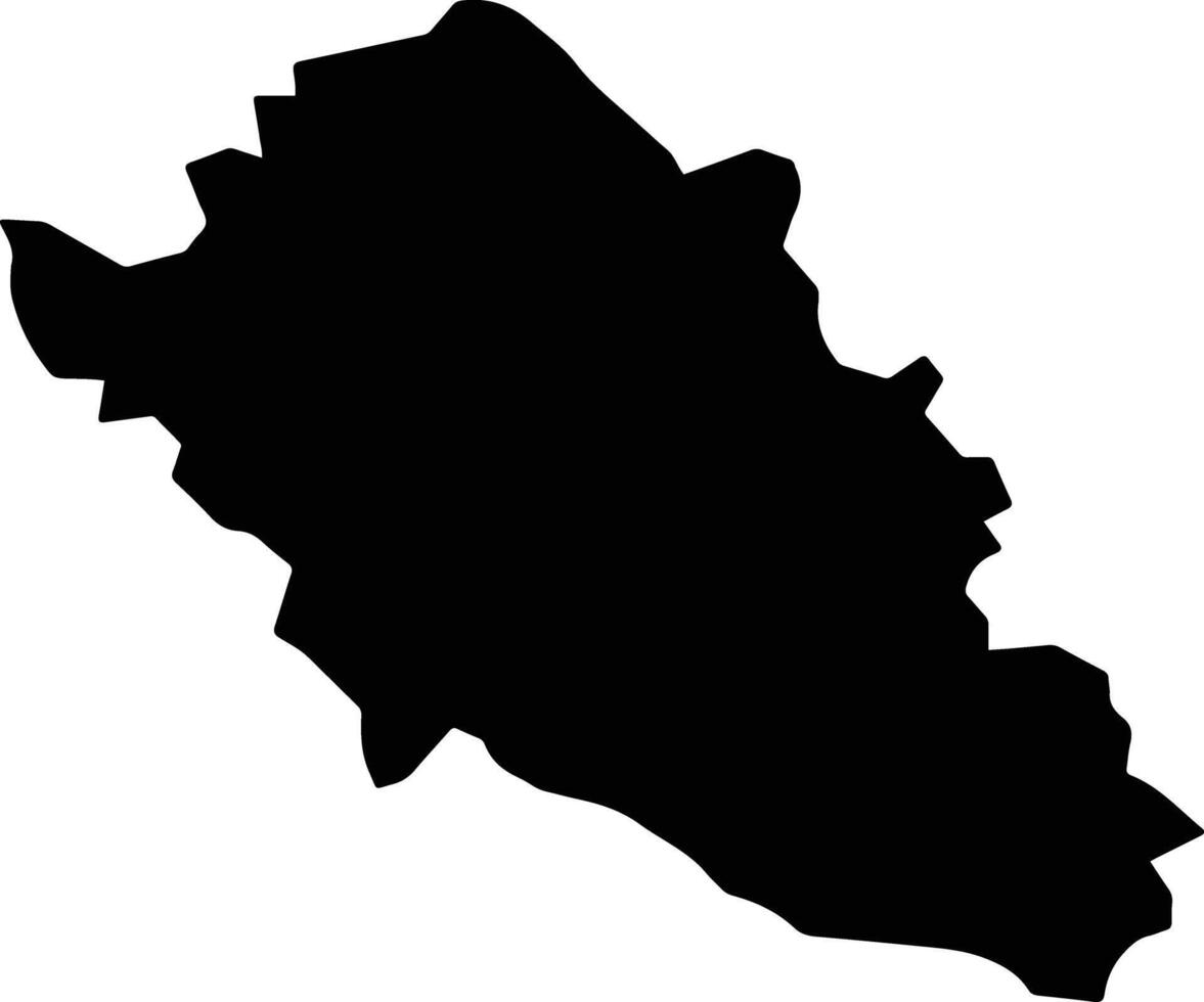 Jacks Hill Jamaica silhouette map vector