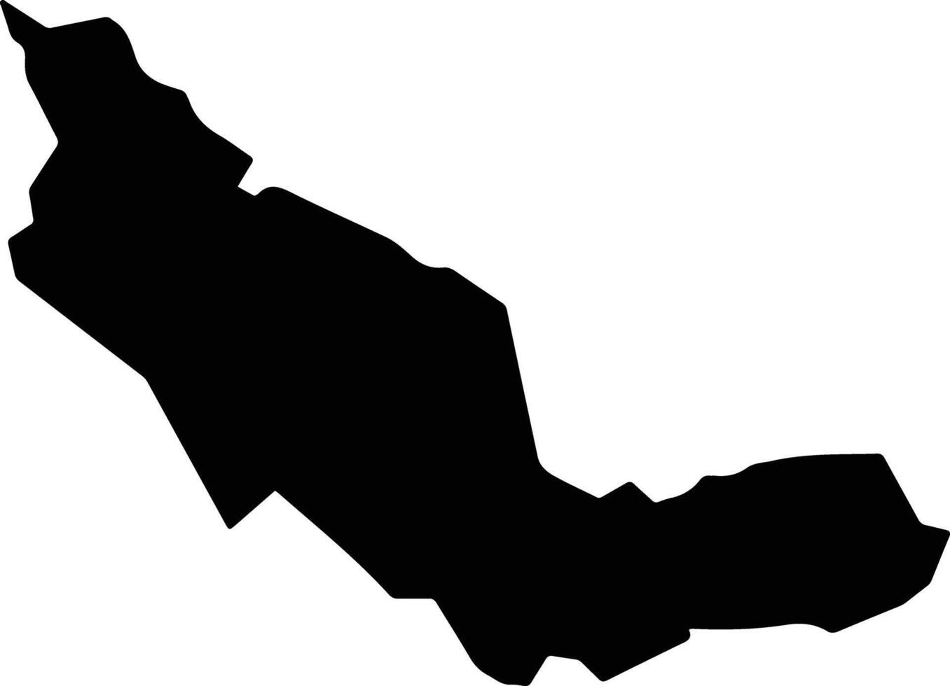Jacobina Brazil silhouette map vector