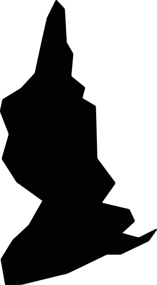 Jaerong North Korea silhouette map vector