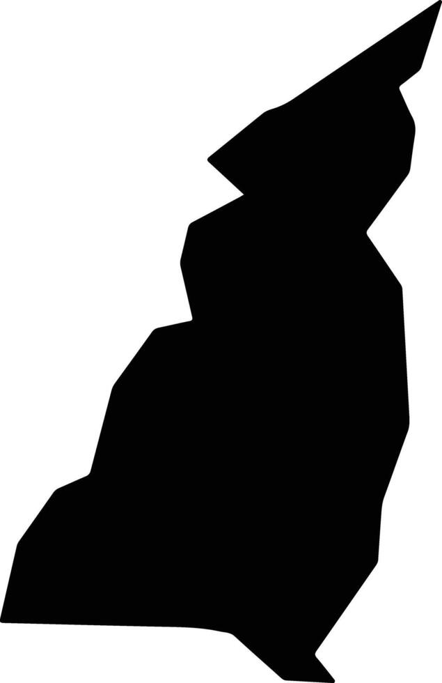 Jaguaribara Brazil silhouette map vector