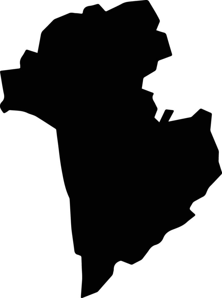 Jakusko Nigeria silhouette map vector