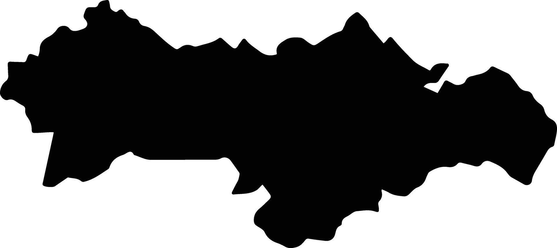 Jalpan Mexico silhouette map vector