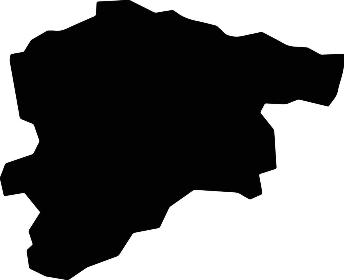 Jalrez Afghanistan silhouette map vector