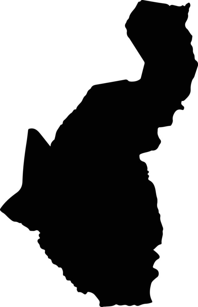 Jaman North Ghana silhouette map vector