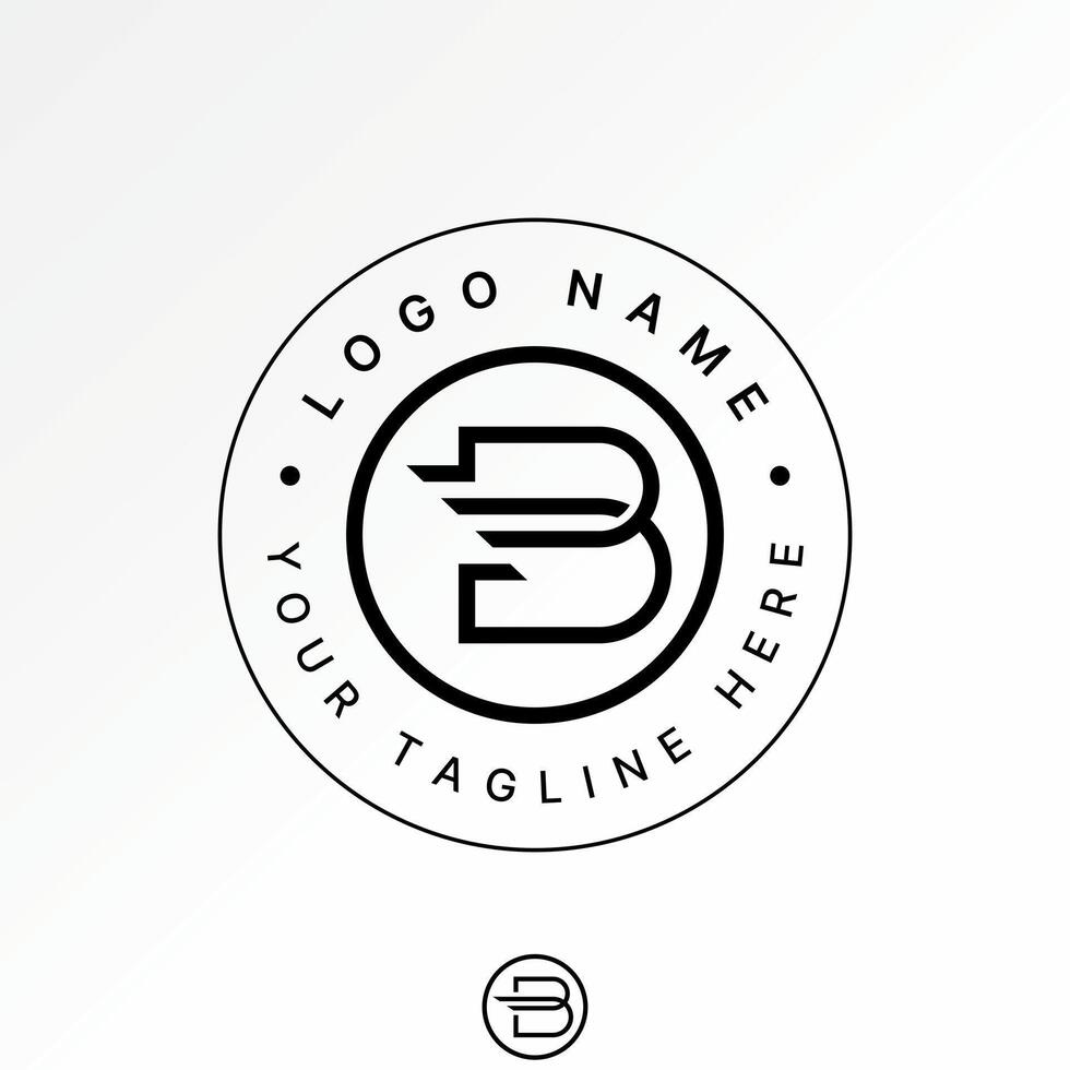 initial B DD font line fast strip speed monogram typography sport tech brand vector