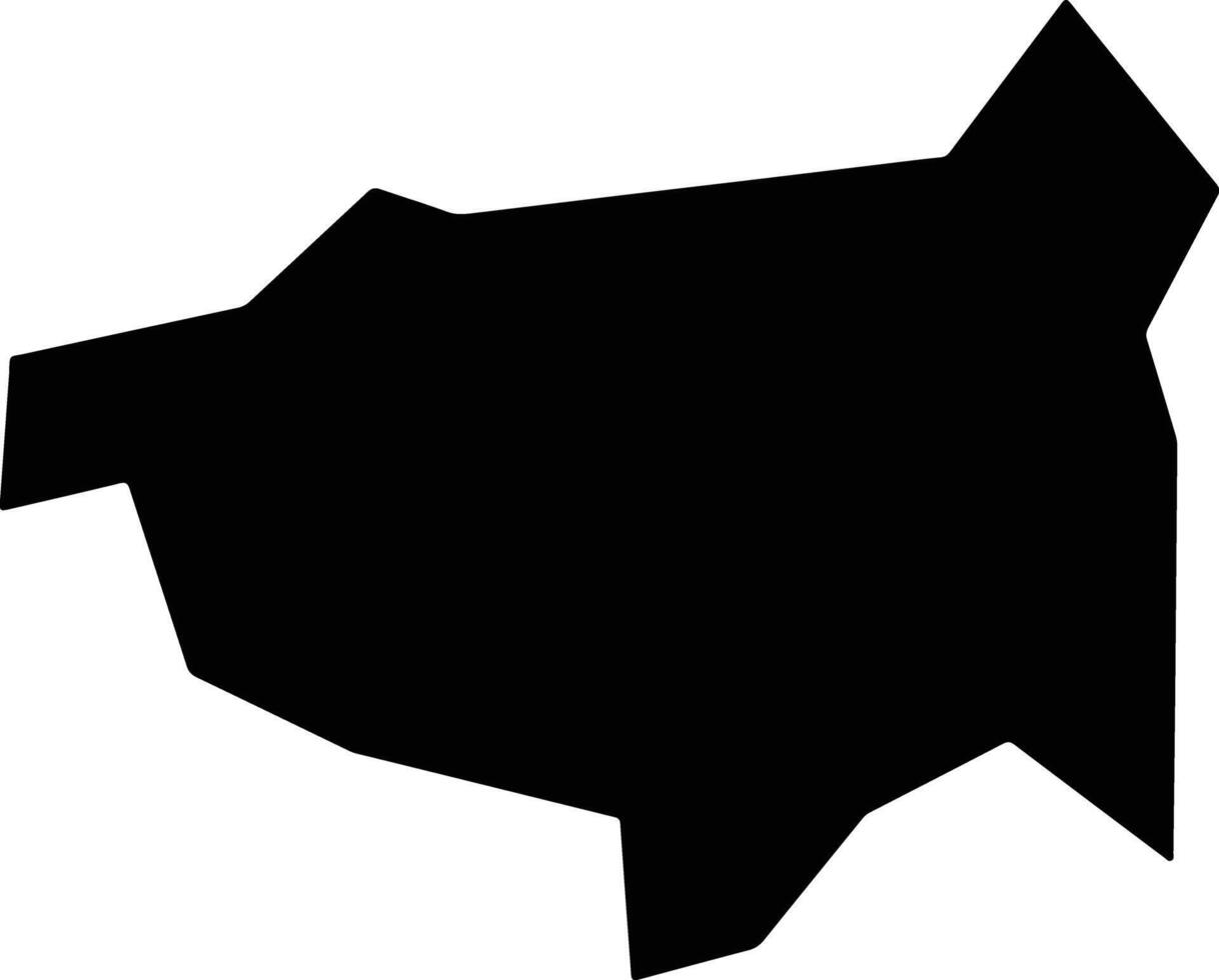 Jandaia do Sul Brazil silhouette map vector
