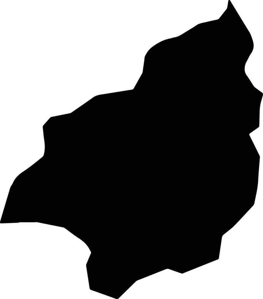 Jangjin North Korea silhouette map vector