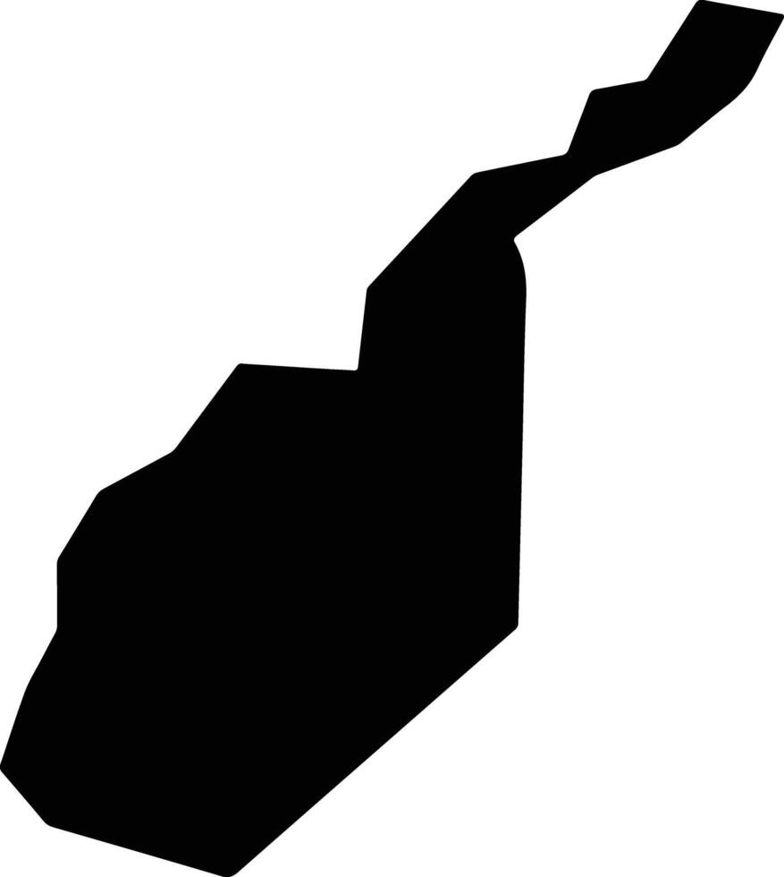 Jardim de Piranhas Brazil silhouette map vector