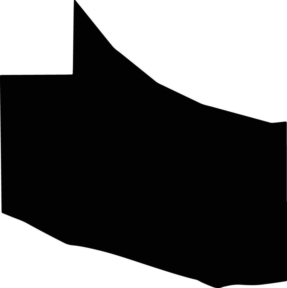 Jarra central Gambia silhouette map vector