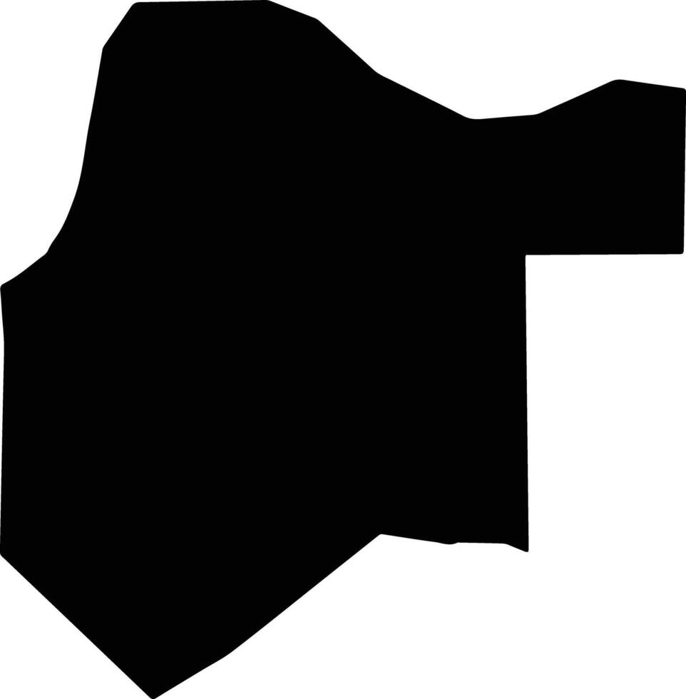 Jarra West Gambia silhouette map vector