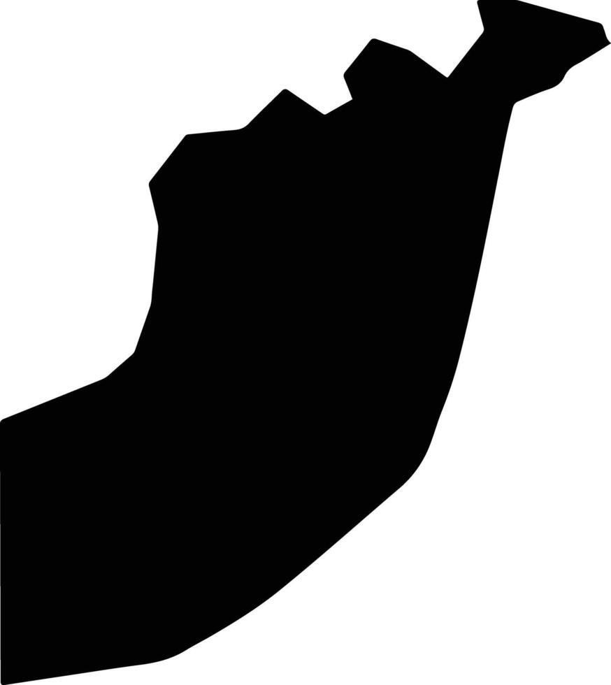 Jarra East Gambia silhouette map vector