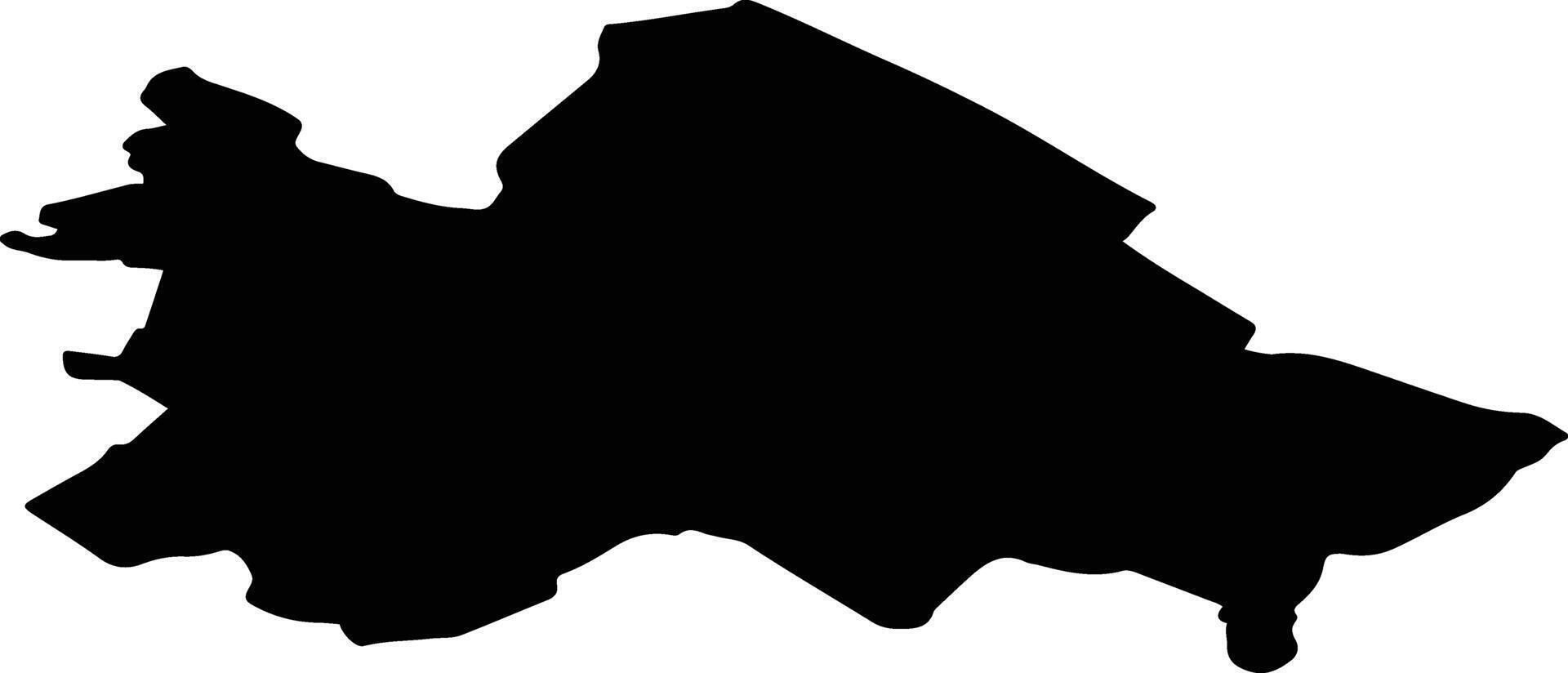 Jaungulbenes pag Latvia silhouette map vector