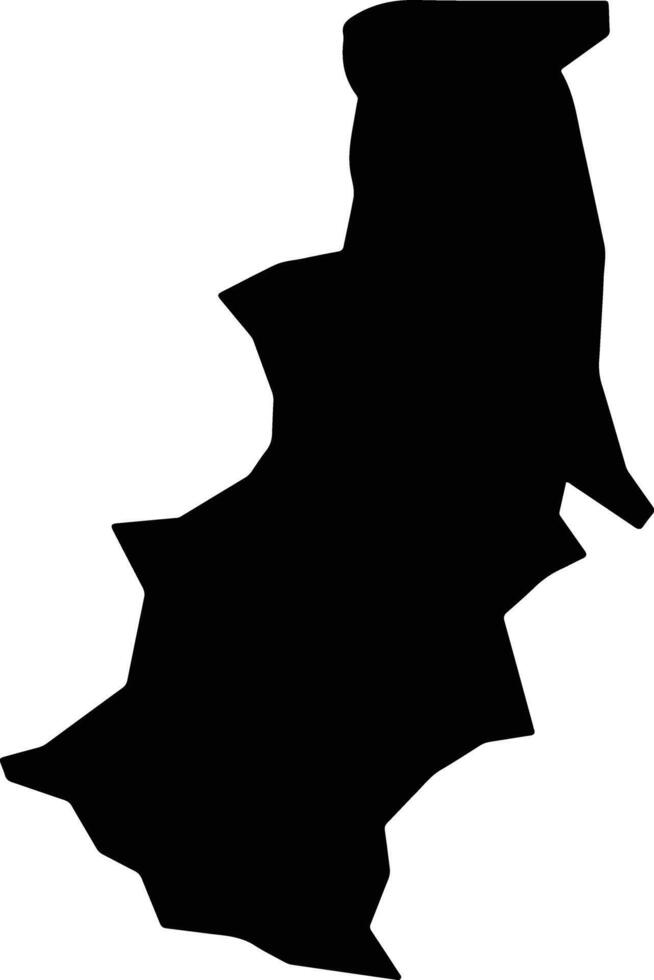 Jauru Brazil silhouette map vector