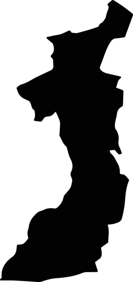 Jayyl Kyrgyzstan silhouette map vector
