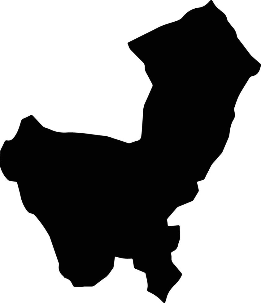 Jeffery Town Jamaica silhouette map vector
