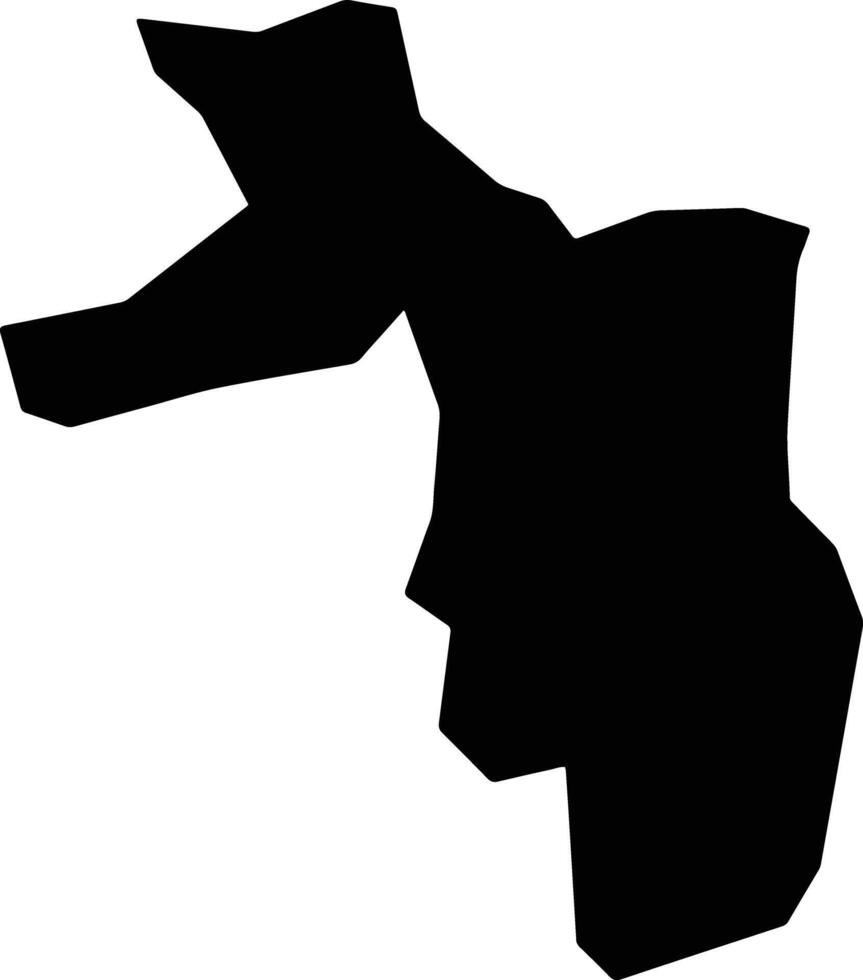Jega Nigeria silhouette map vector