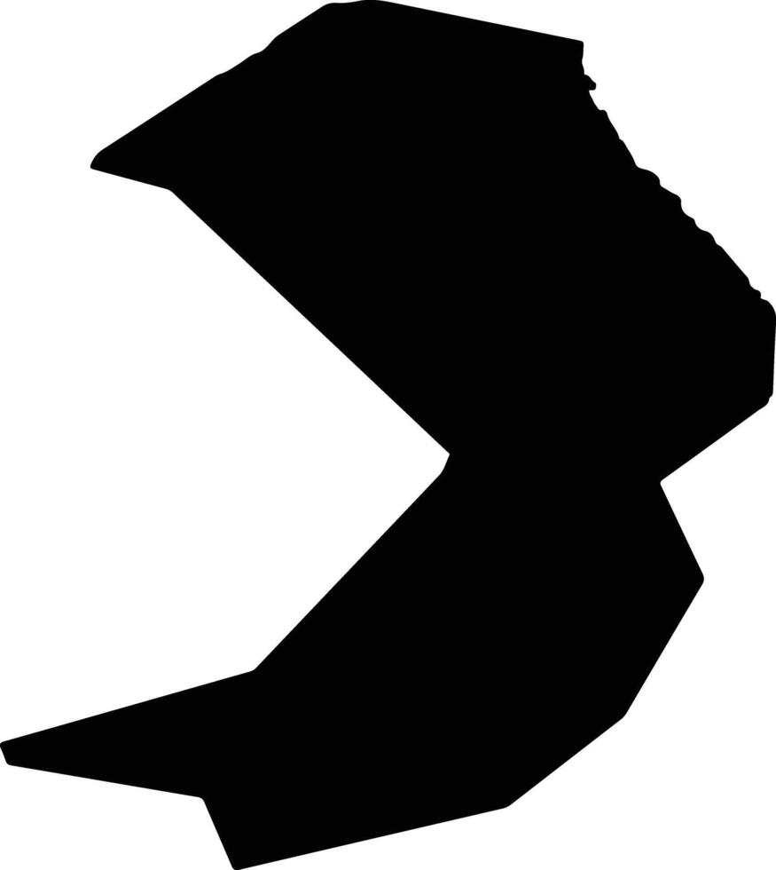 Jegunovtse North Macedonia silhouette map vector
