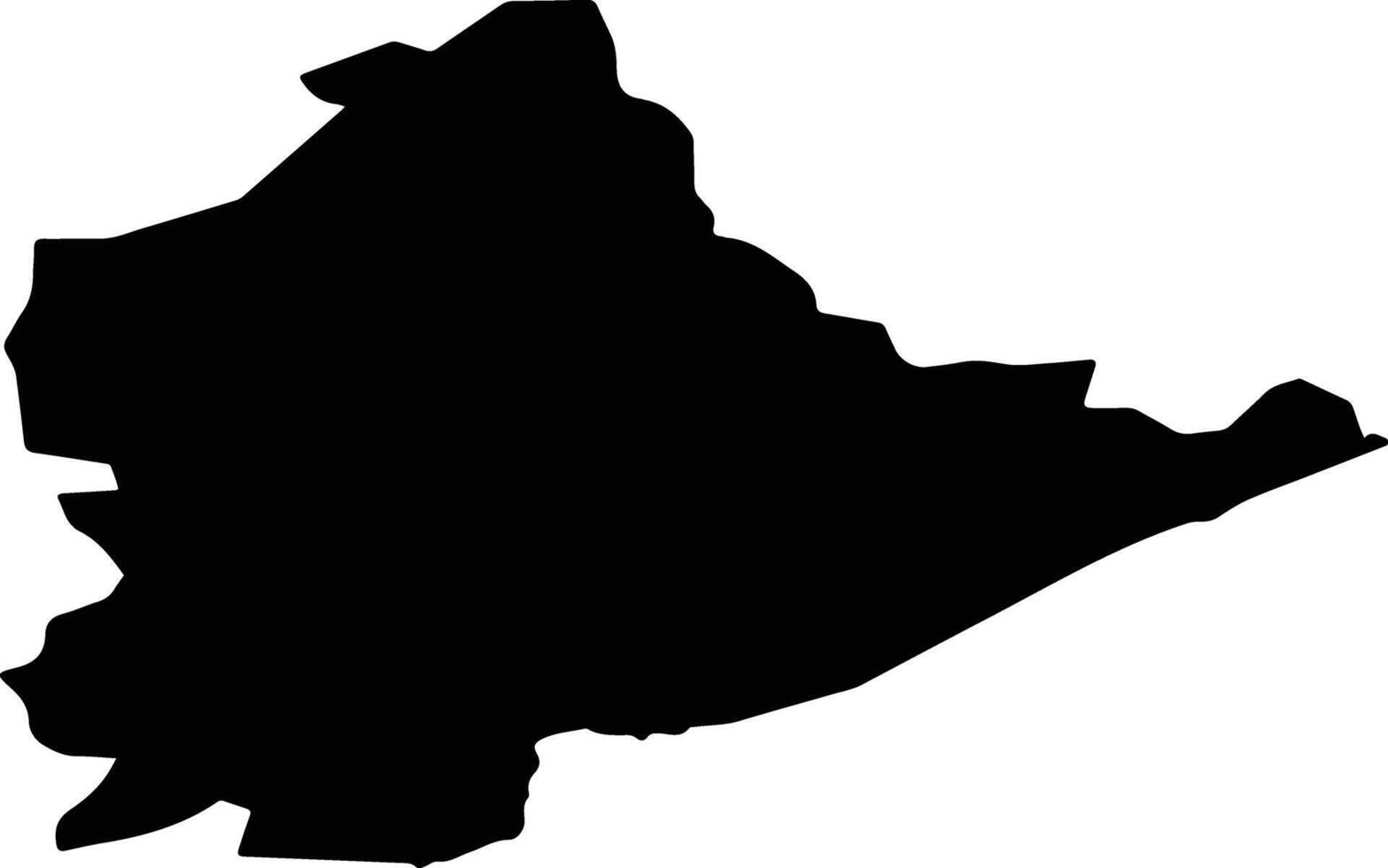 Jeti Oguz Kyrgyzstan silhouette map vector