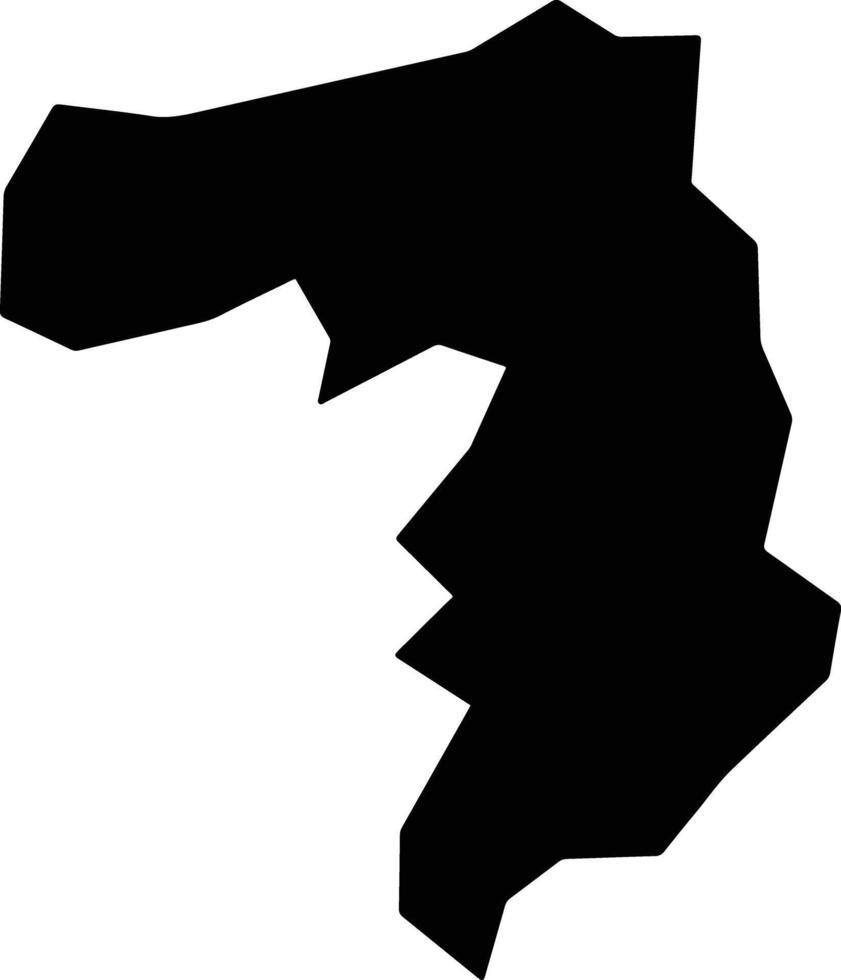 Jezzine Lebanon silhouette map vector